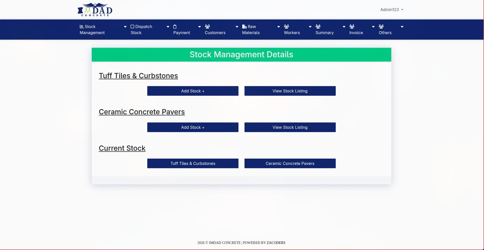 Stock, Dispatch & Billing for a Construction Materials Manufacturer