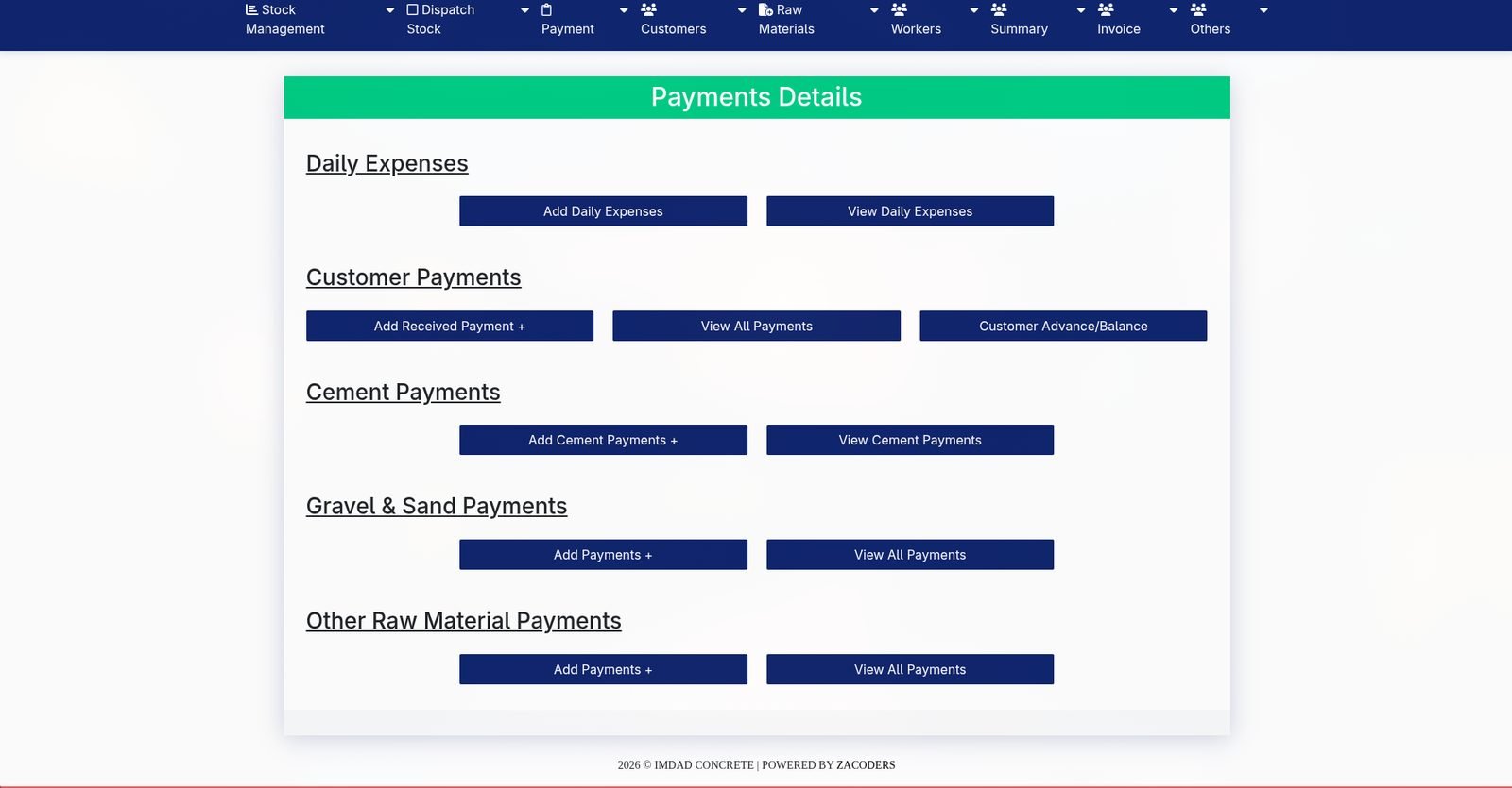 Payments & billing screenshot